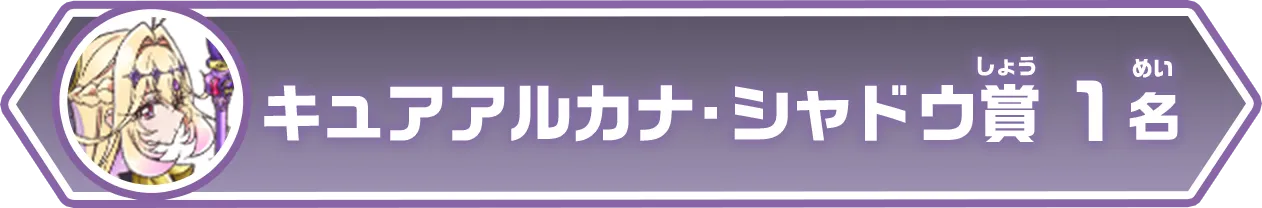 キュアアルカナ・シャドウ賞（1名）